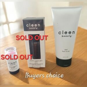 Cleen Beauty Acai Facial Scrub, Puffy Eye Serum, or Vitamin C & Papaya Skincare